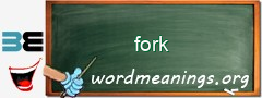 WordMeaning blackboard for fork